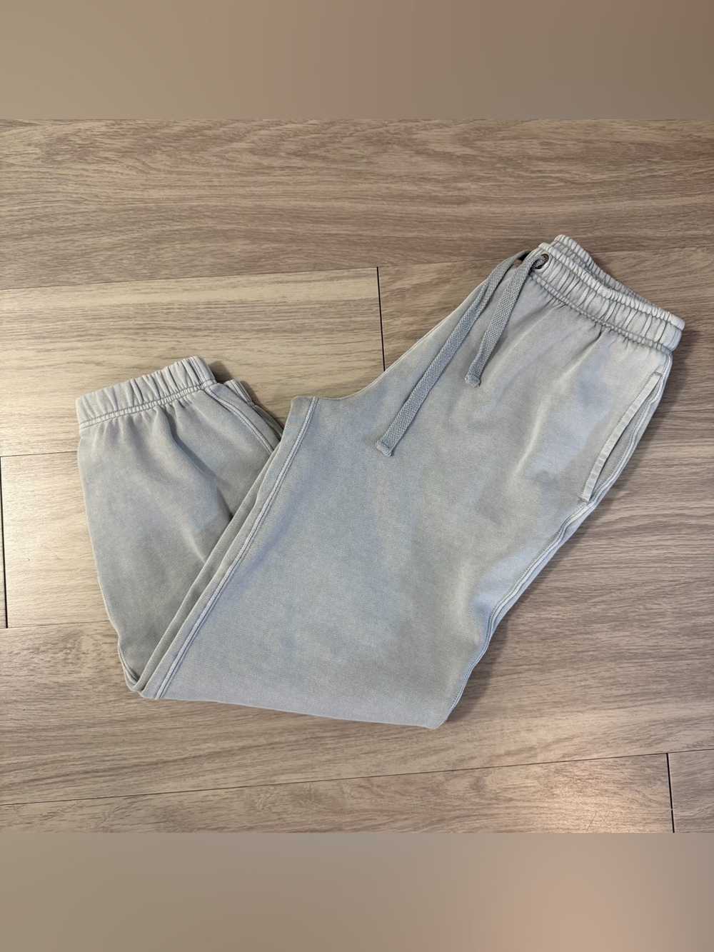 Aeropostale Gray Blue Acid Wash Fleece Joggers Sweatpants | Womens Small